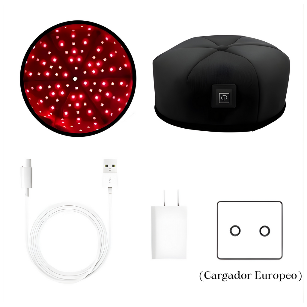 Gorro de terapia de luz roja, gorro de tratamiento LED de infrarrojo cercano para el crecimiento del cabello, relajación de la cabeza, alivio del cuero cabelludo, dispositivo de prevención de pérdida