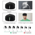 Gorro de terapia de luz roja, gorro de tratamiento LED de infrarrojo cercano para el crecimiento del cabello, relajación de la cabeza, alivio del cuero cabelludo, dispositivo de prevención de pérdida